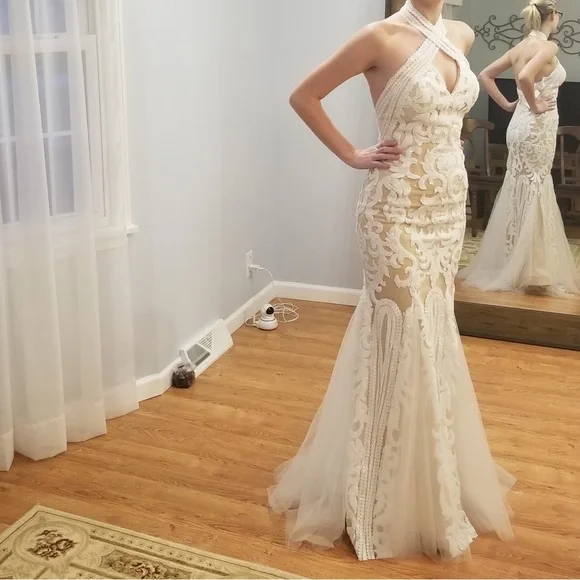 Dresses | Jovani White Prompageant Dress | Poshmark